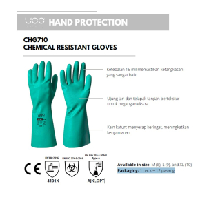 Sarung Tangan Safety, Sarung Tangan Nitrile, Sarung Tangan Kimia, Sarung Tangan Tahan Kimia, Sarung Tangan Anti Kimia, Sarung Tangan Chemical, UGO Safety CHG710